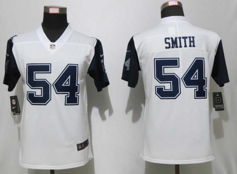Women Nike Dallas cowboys 54 Smith White Thanksgiving Limited Jersey,We sell and wholesale Women Nike Dallas cowboys 54 Smith White Thanksgiving Limited Jersey on line form chian!
